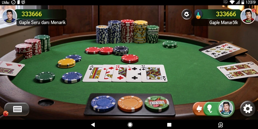 Tampilan gameplay Gaple yang seru di 333666.