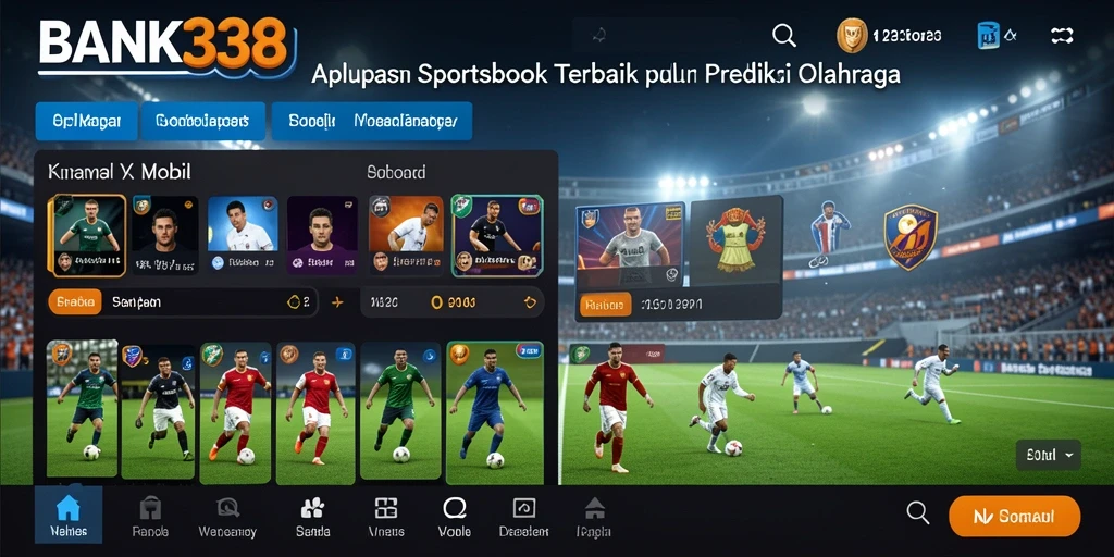 Screenshot menunjukkan antarmuka taruhan olahraga dengan berbagai pilihan permainan.
