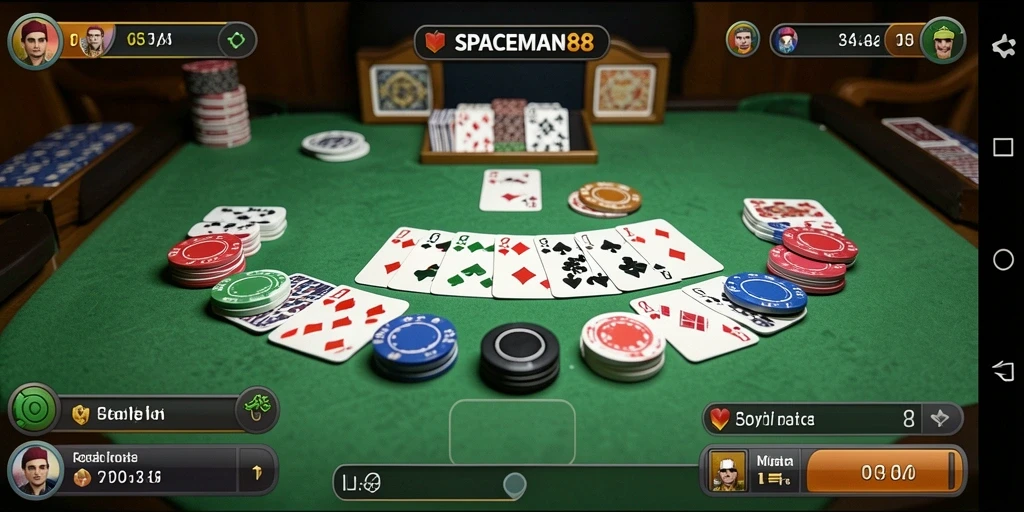 Gameplay seru dengan banyak interaksi sosial dalam SPACEMAN88.