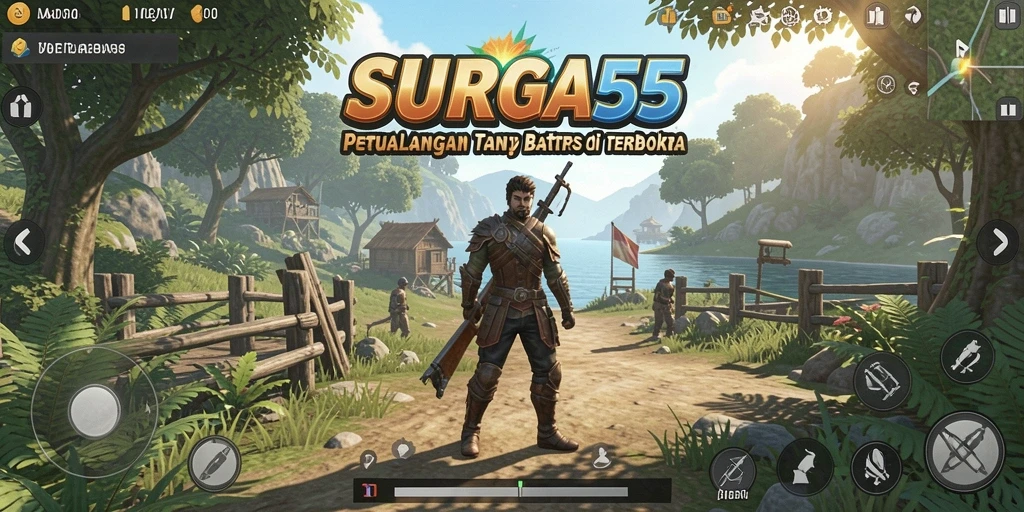 Tampilan gameplay <strong>SURGA55</strong> yang menakjubkan dalam dunia terbuka.