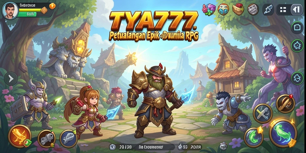 Screenshot menampilkan aksi seru dalam dunia RPG TYA777.