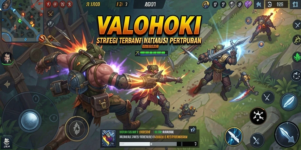 Tangkapan layar menunjukkan aksi strategi yang mendebarkan di VALOHOKI.