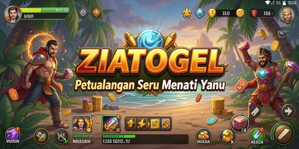 Gameplay ZIATOGEL yang penuh petualangan dan tantangan.
